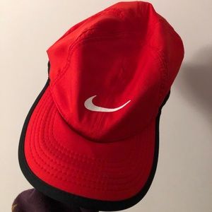 Red Nike running hat